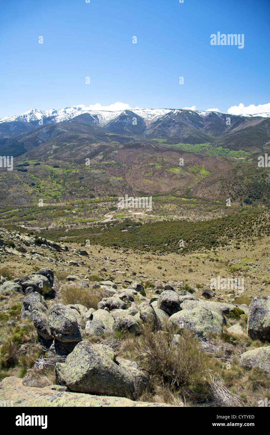green valley at gredos mountains in avila spain Stock Photo - Alamy