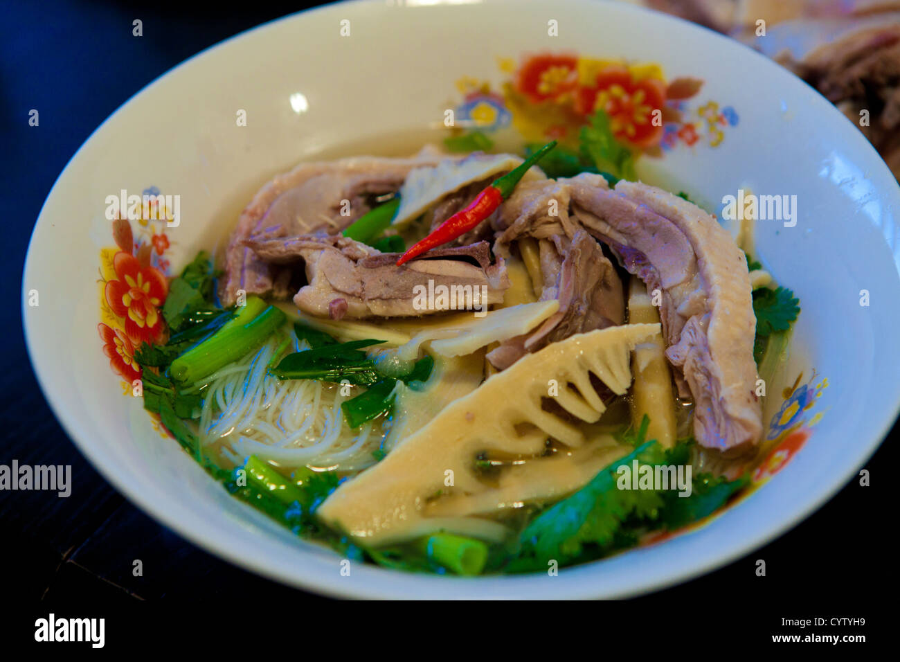 Bun mang vit or Duck and Bamboo Shoot Noodle Soup Vietnamese