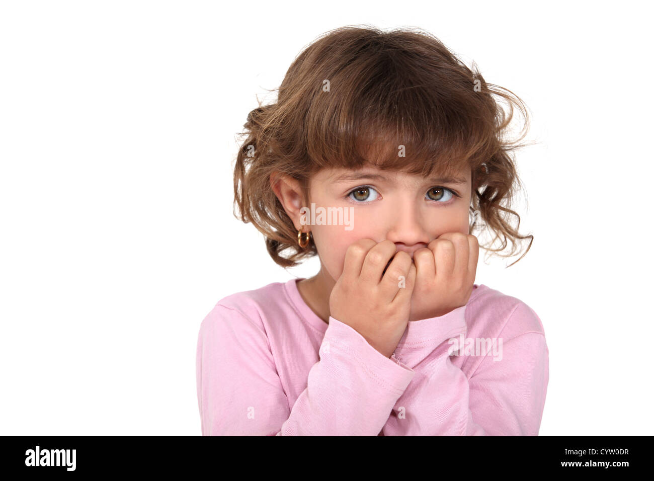 A fearful child Stock Photo - Alamy
