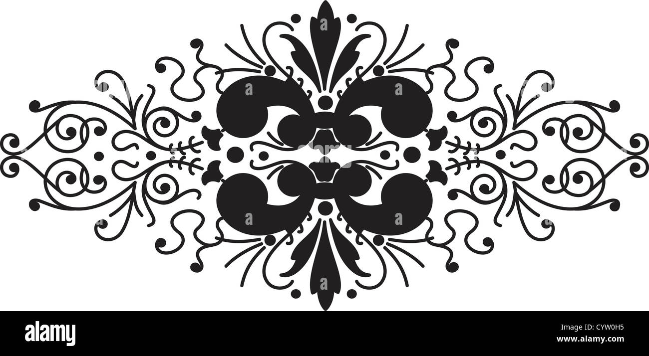 A black and white decorative element Stock Photo Alamy