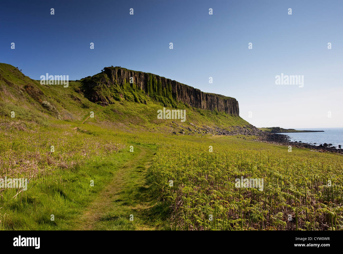 View of Drumadoon Point, a coastal landmark near Blackwaterfoot, Isle of Arran, Scotland, UK Stock Photo