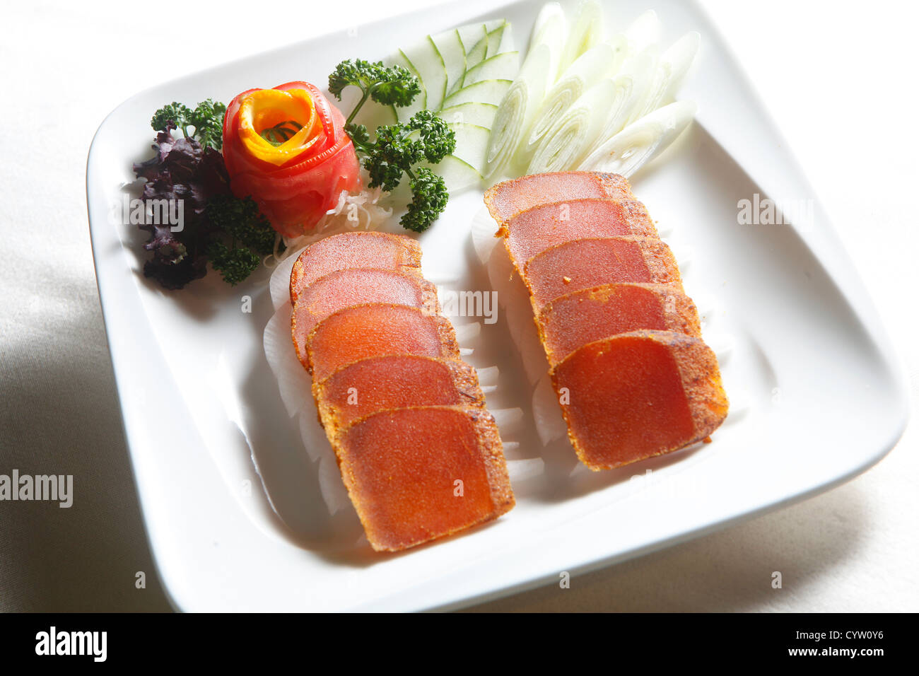 Slices of mullet Roe in the dish Stock Photo: 51566010 - Alamy