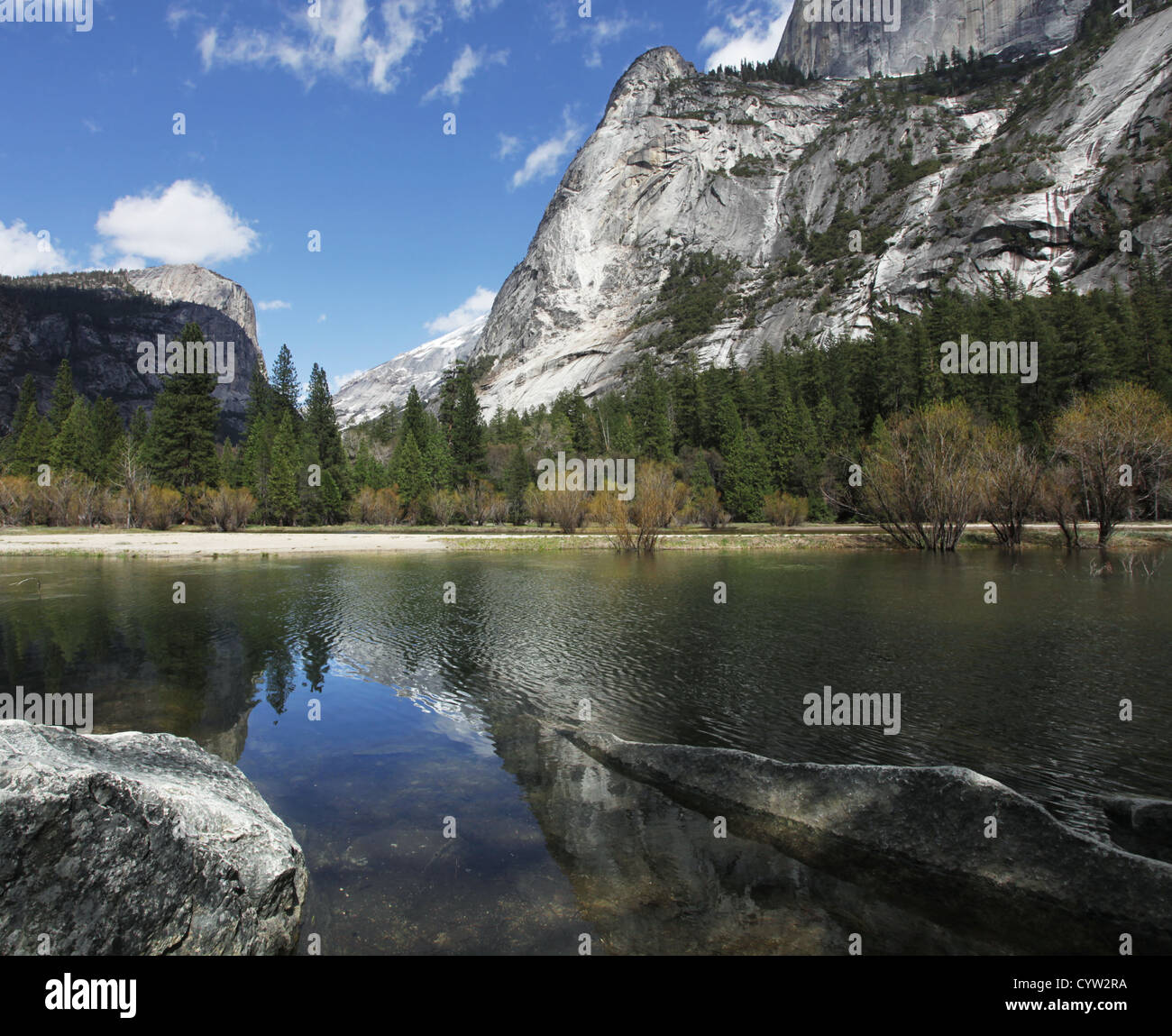 Lake half dome yosemite national hi-res stock photography and images ...