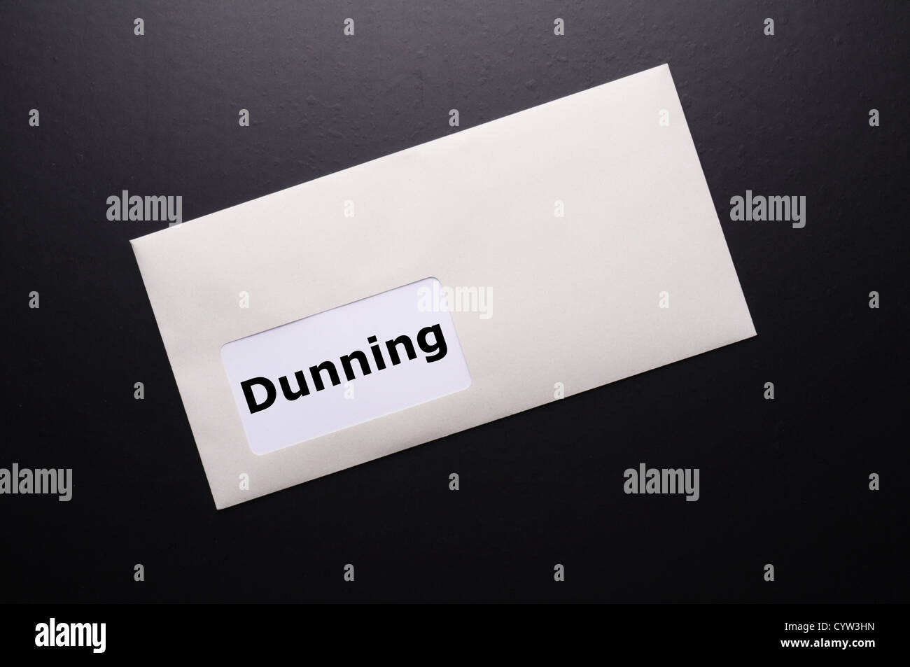 dunning or reminder concept with post letter and word Stock Photo Alamy