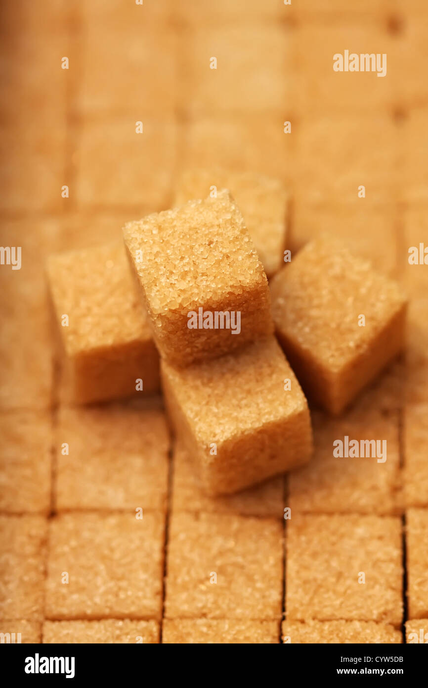 Brown sugar cube Stock Photo Alamy