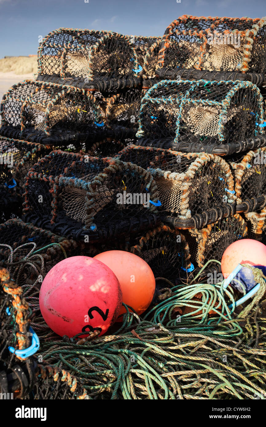 Lobster Pots, Beadnell, Northumberland, UK Stock Photo Alamy