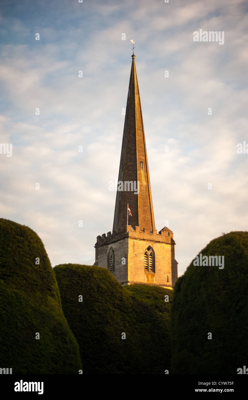 PAINSWICK, UK Steeple at the Parish Church of St Mary in Painswick