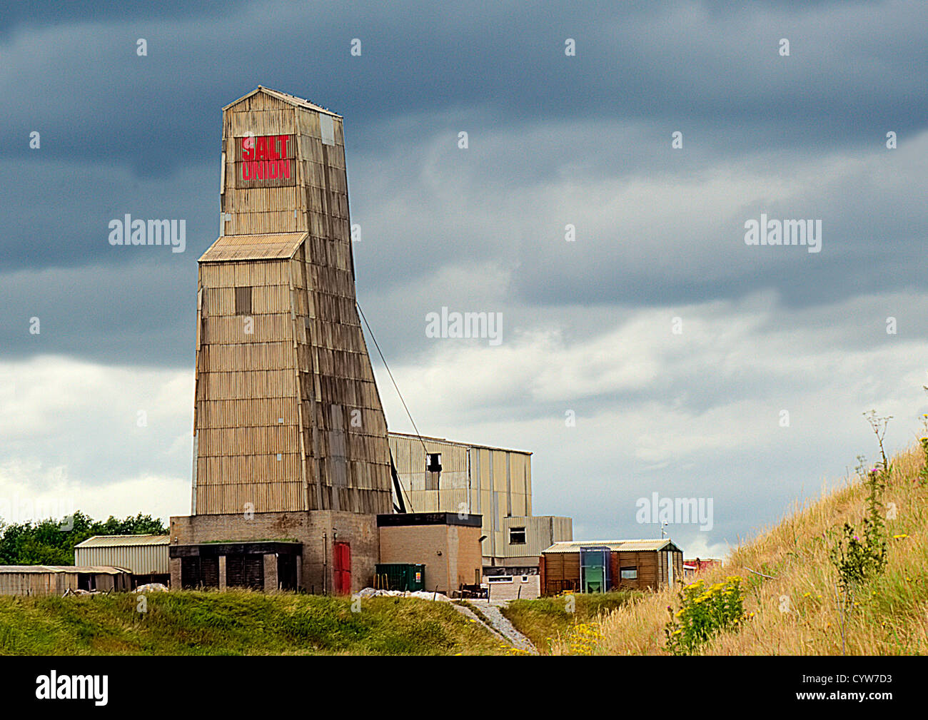 Salt mine shaft Winsford Cheshire Stock Photo Alamy