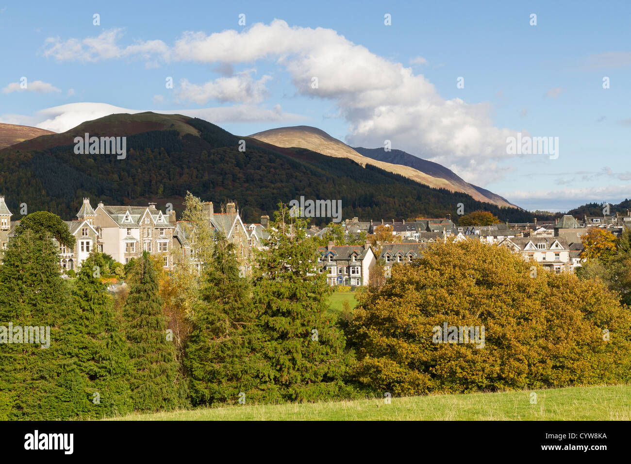 Hotels and guest houses in Keswick Cumbria Stock Photo Alamy