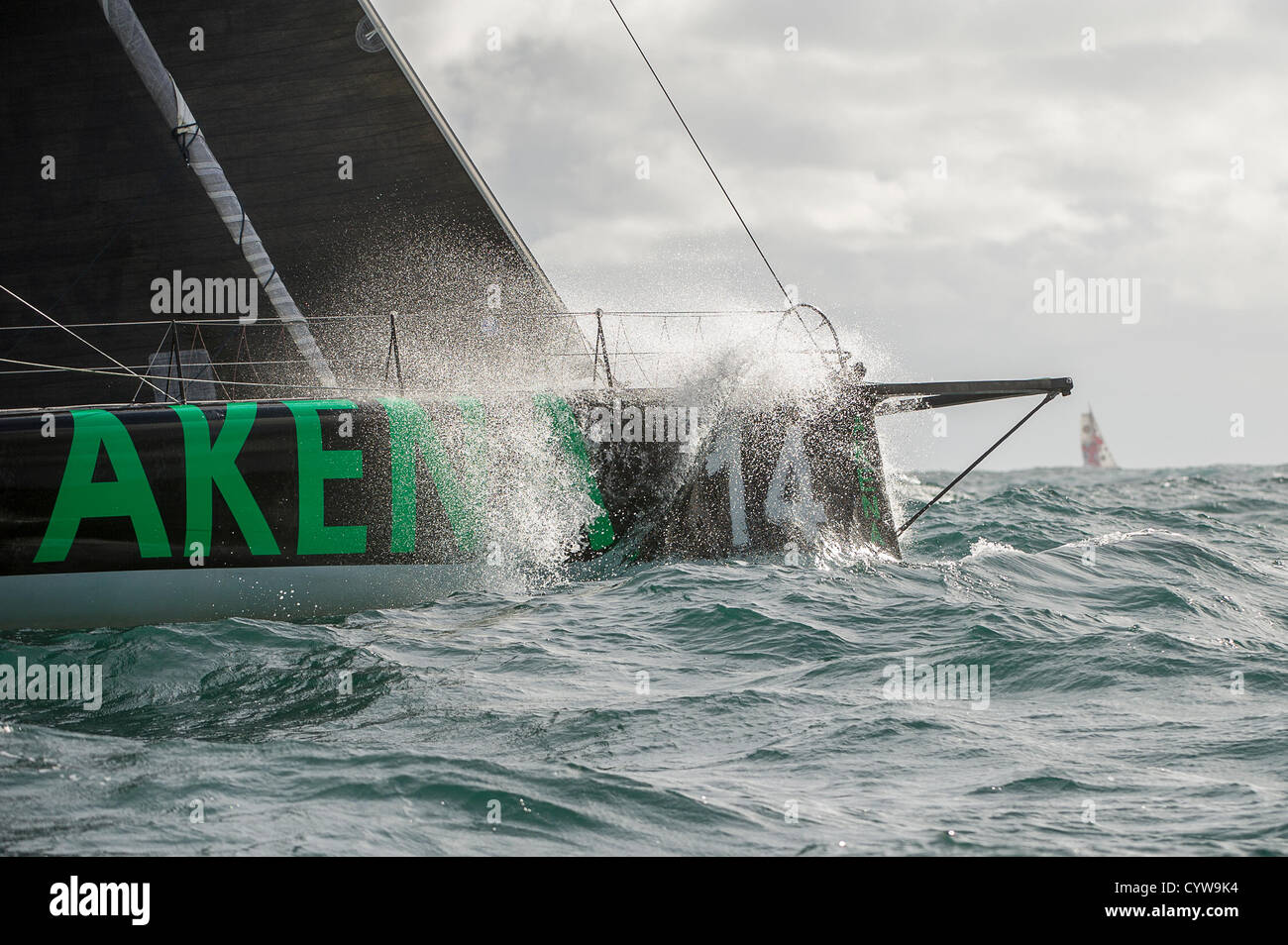 Les Sables d'Olonne (France), 10th november 2012. British sailor Samantha Davies (Savéol). 20