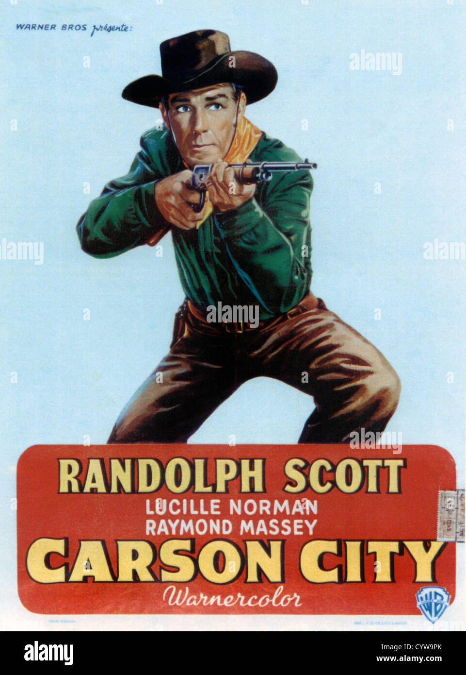 CARSON CITY (1952) RANDOLPH SCOTT, POSTER ANDRE DE TOTH (DIR) CARC 001 MOVIESTORE COLLECTION LTD Stock Photo