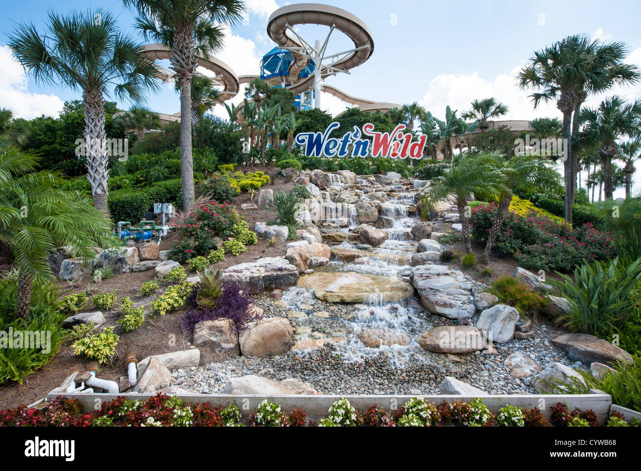 Wet'n Wild water theme amusement park, Orlando, Florida. Stock Photo