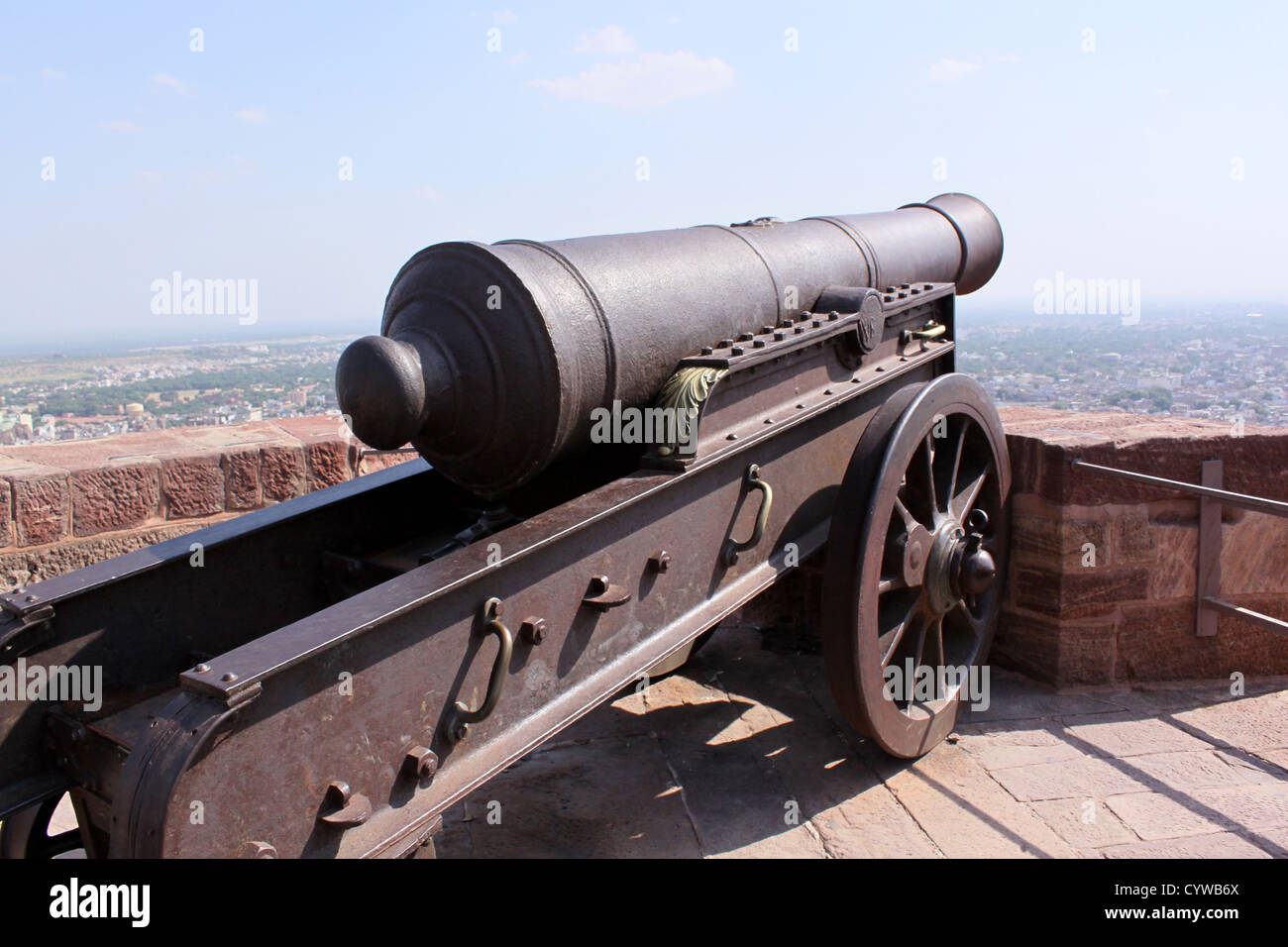 Medieval cannon, artillery used by rajpuths for defence.Mehrangarh fort