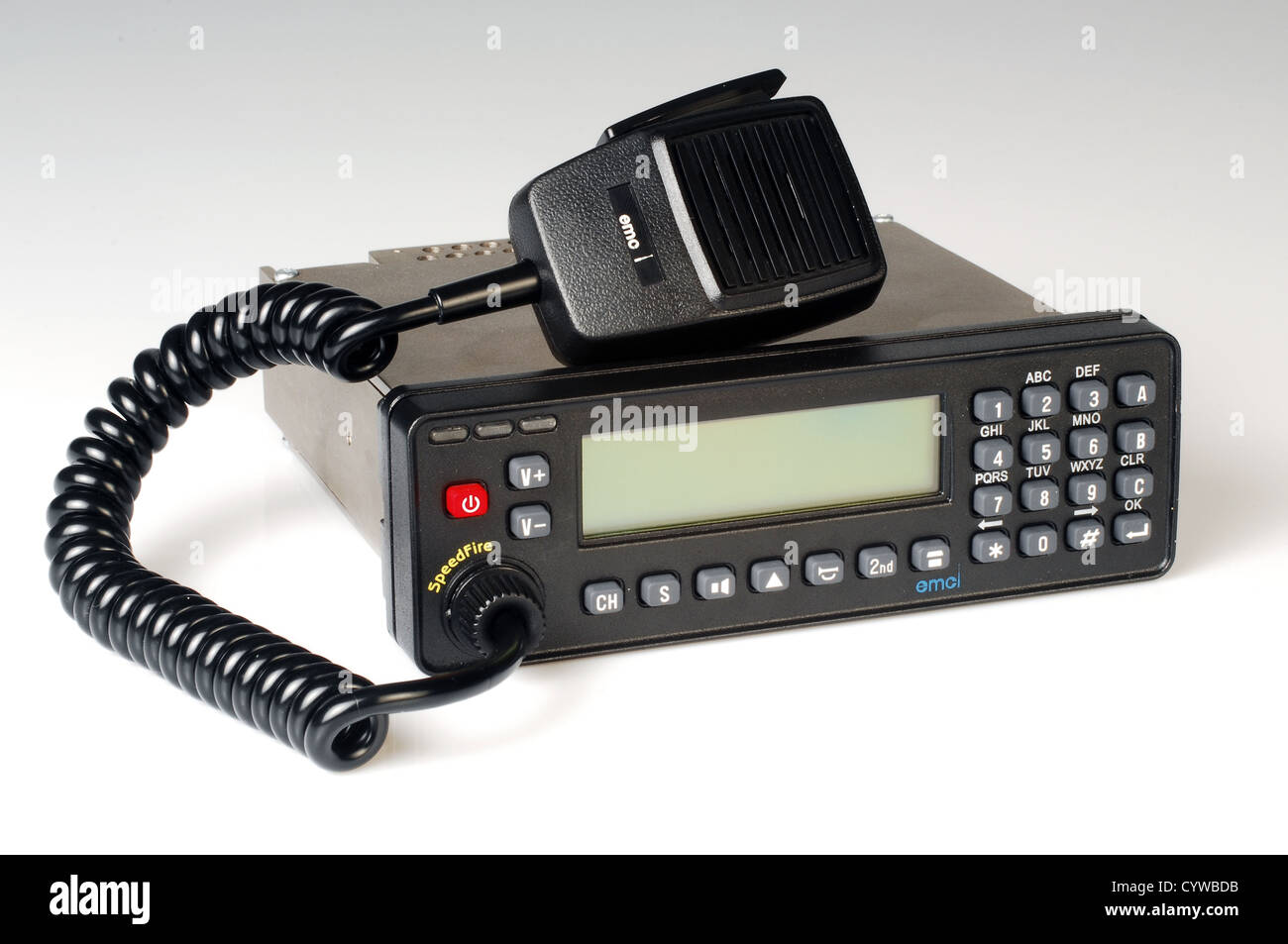 VHF radio on a white background Stock Photo - Alamy