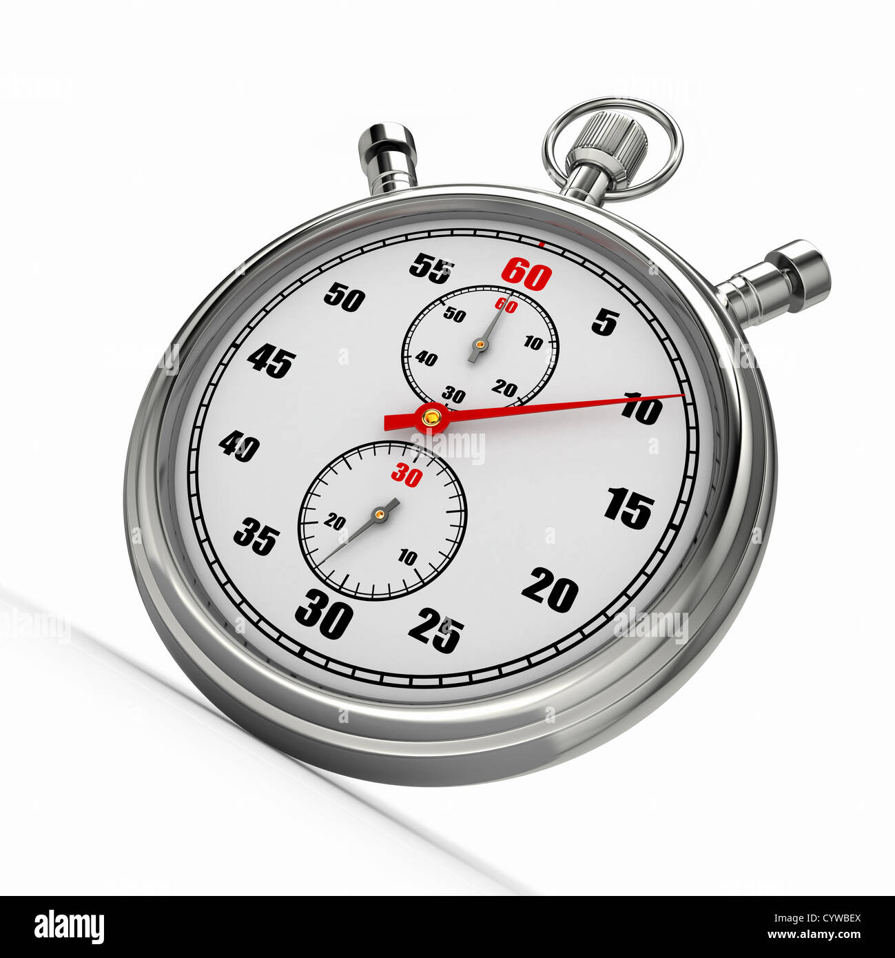 Analog stopwatch on white isolated background. 3d Stock Photo Alamy