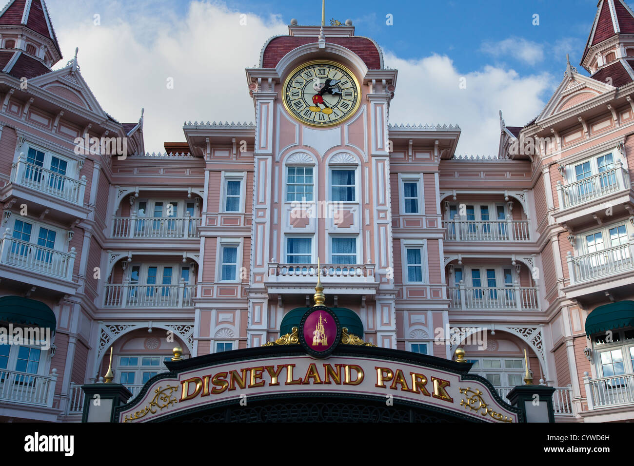 Disneyland Park Entrance, Euro Disney, Paris Stock Photo