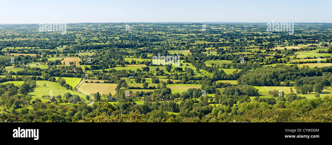 Typical Landscape panorama in Normandy, France Stock Photo
