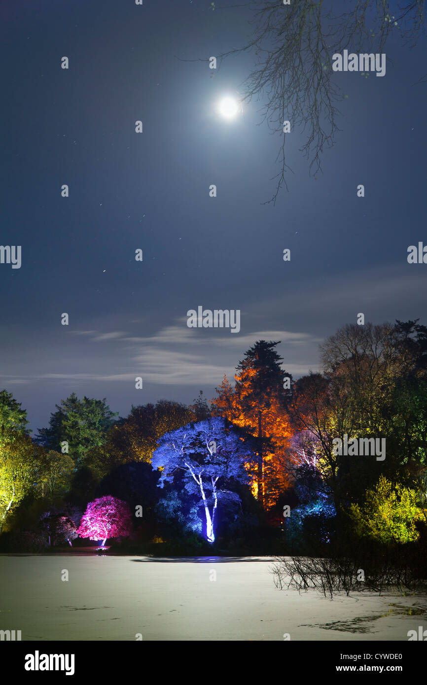Enchanted garden at Halloween in the grounds of Mount Stewart, Northern Ireland. Stock Photo