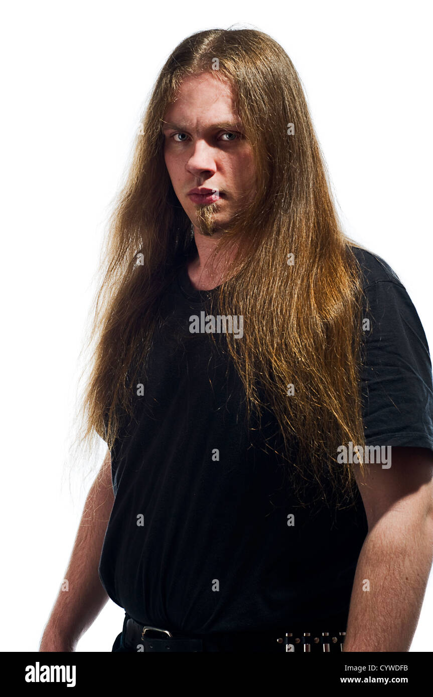 member band death metal studio portrait white Stock Photo - Alamy