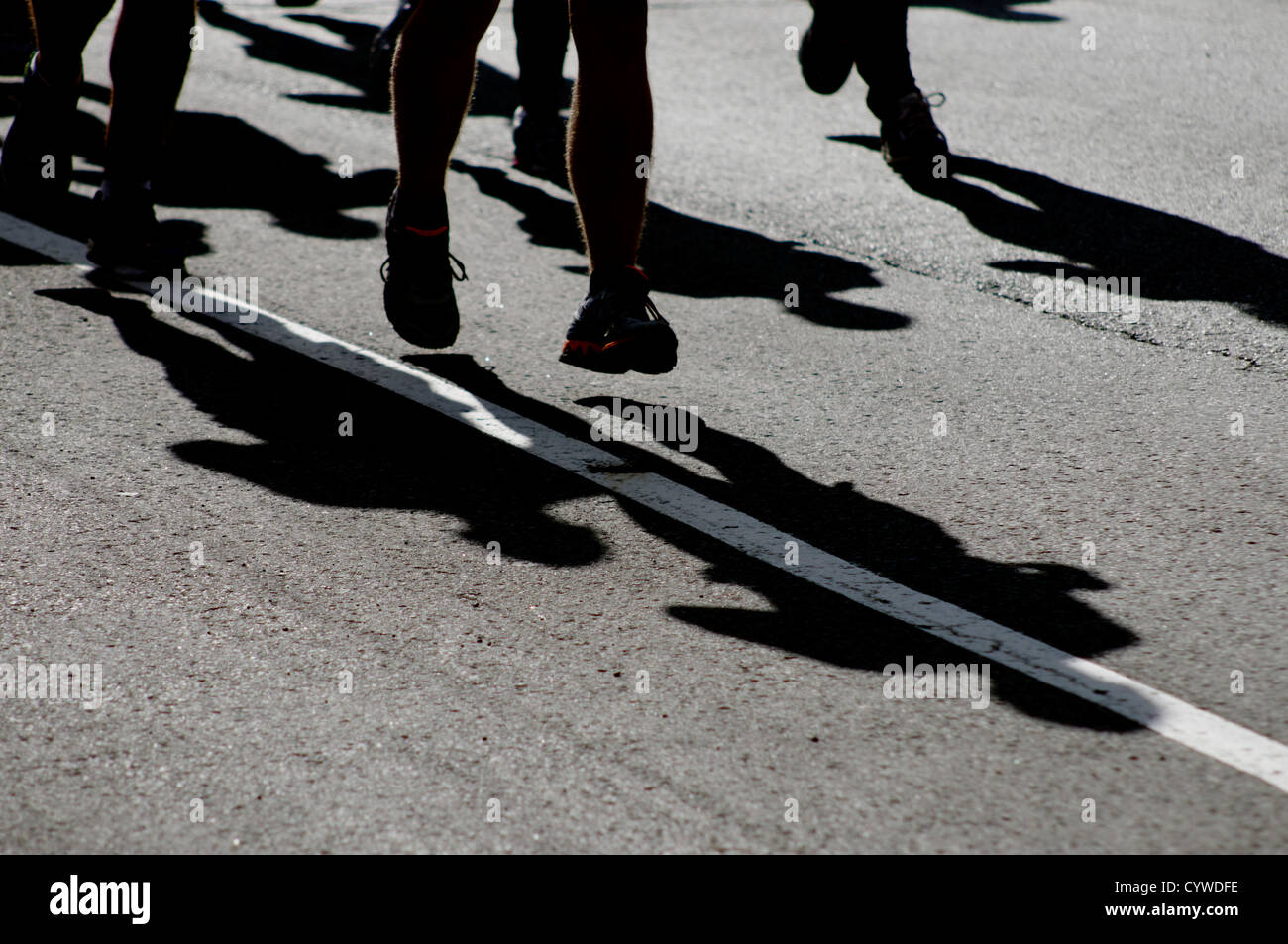 Marathon runners Stock Photo