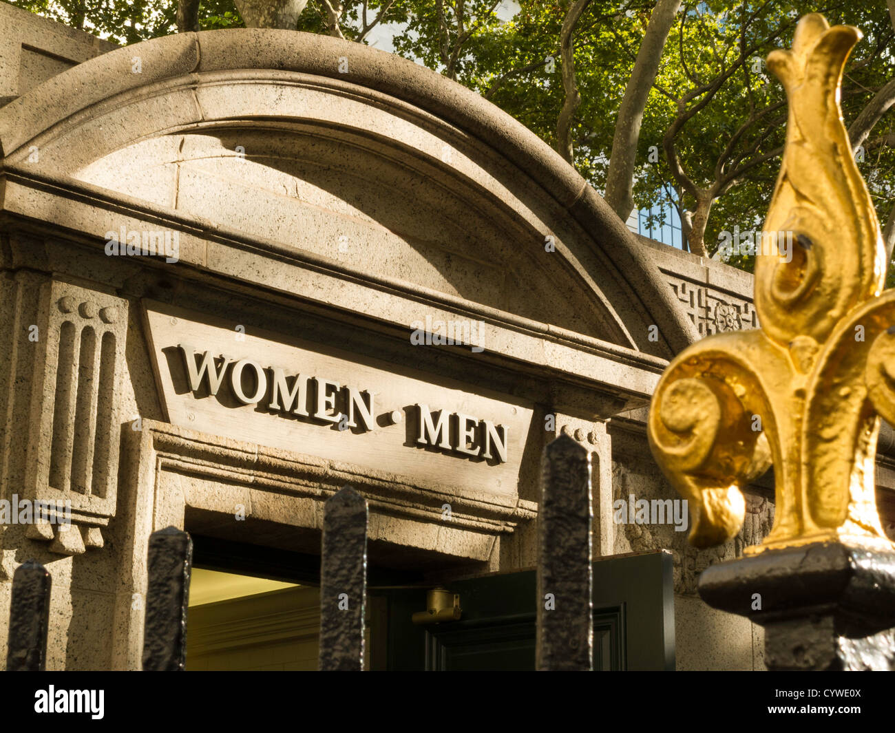 Public Restrooms in Bryant Park, NYC Stock Photo Alamy