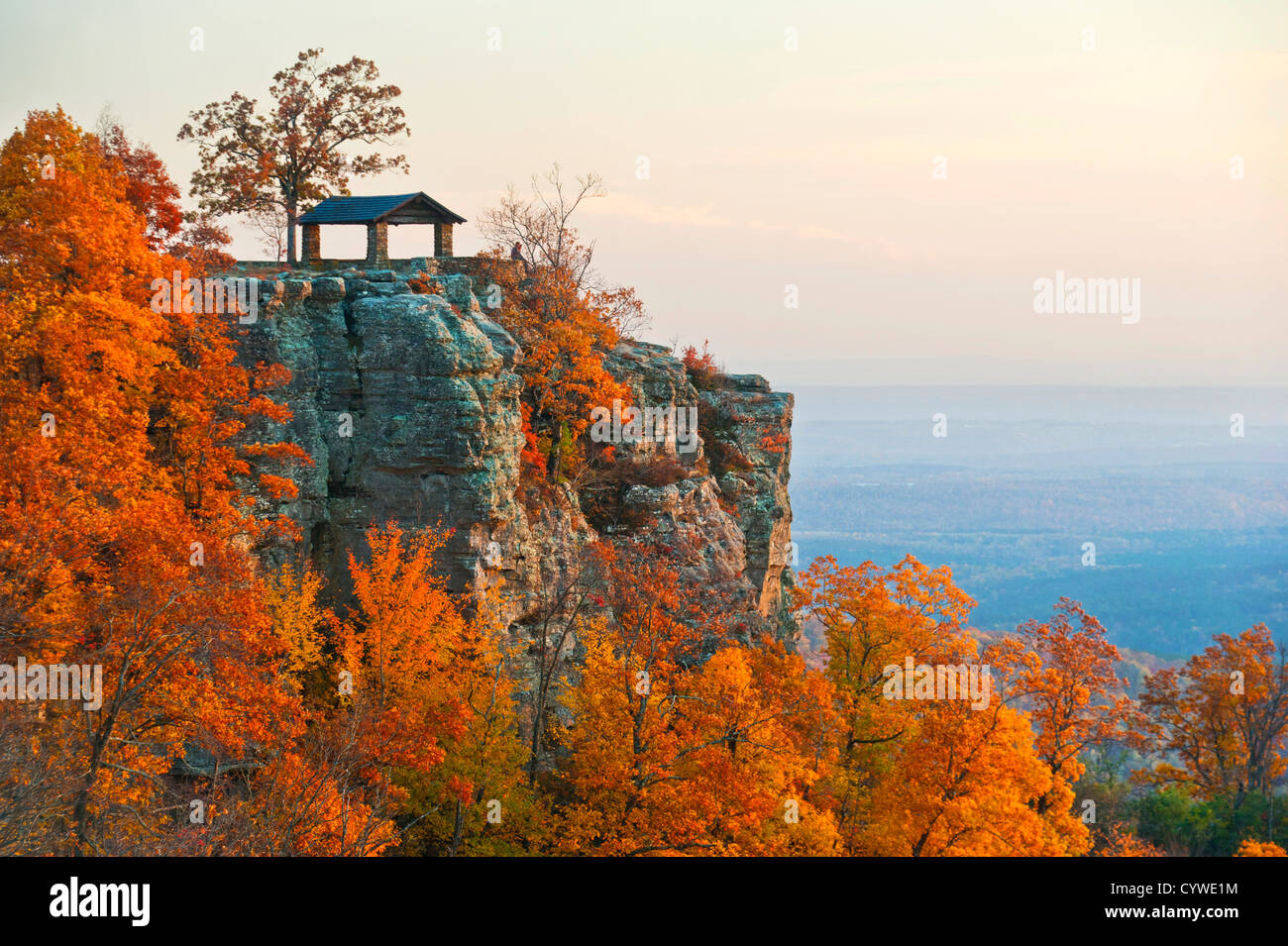 View of a bluff at White Rock Mountain in Mulberry, Ark. Stock Photo