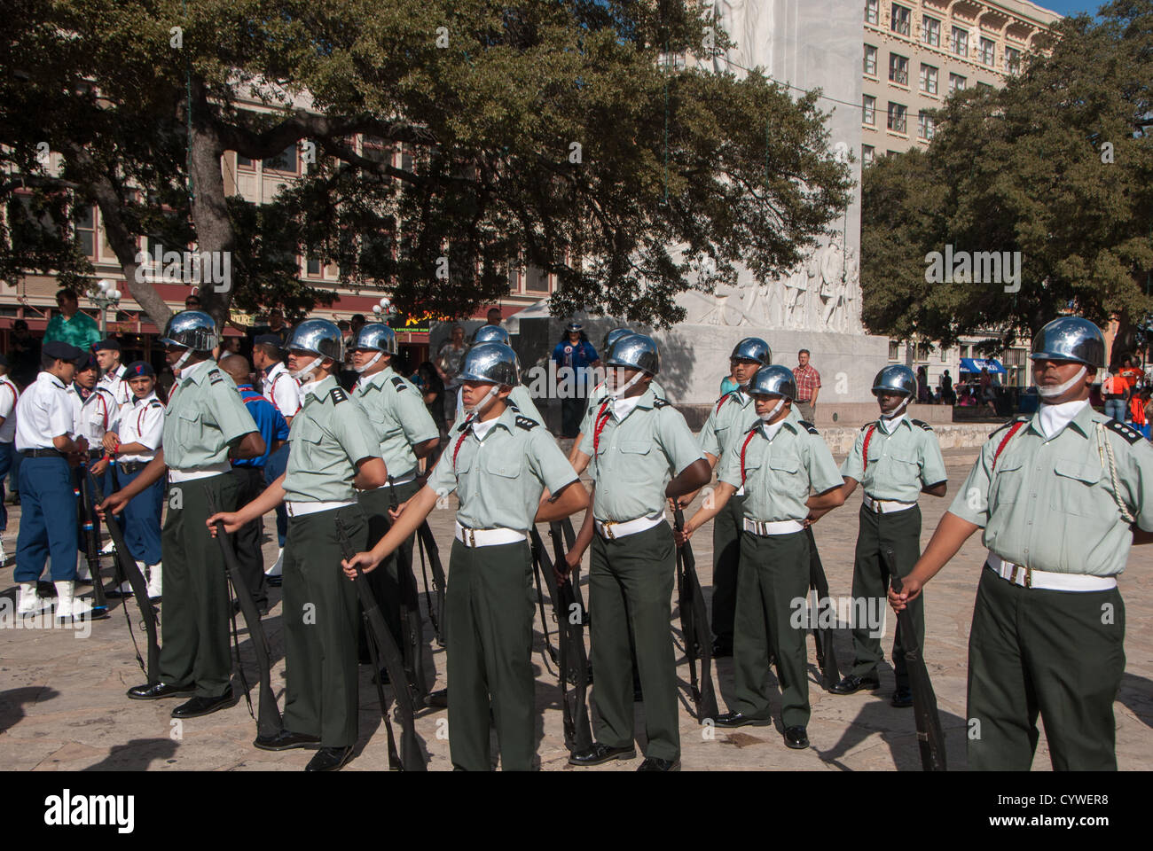 10 November 2012 San Antonio, Texas, USA The male drill team from Sam