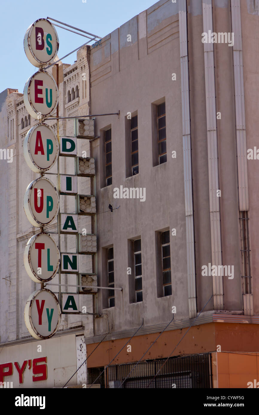 Old sign on a building in downtown El Paso, Texas Stock Photo Alamy