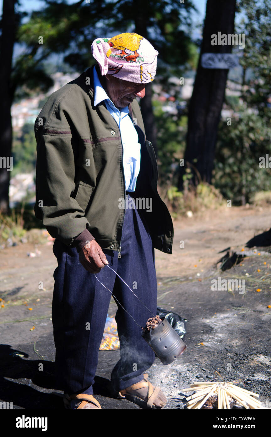 CHICHICASTENANGO, Guatemala Local shaman perform a traditional K'iche
