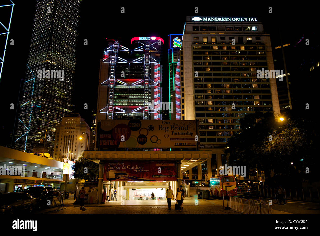Night scene from Jardine House, Central, Hong Kong Stock Photo Alamy
