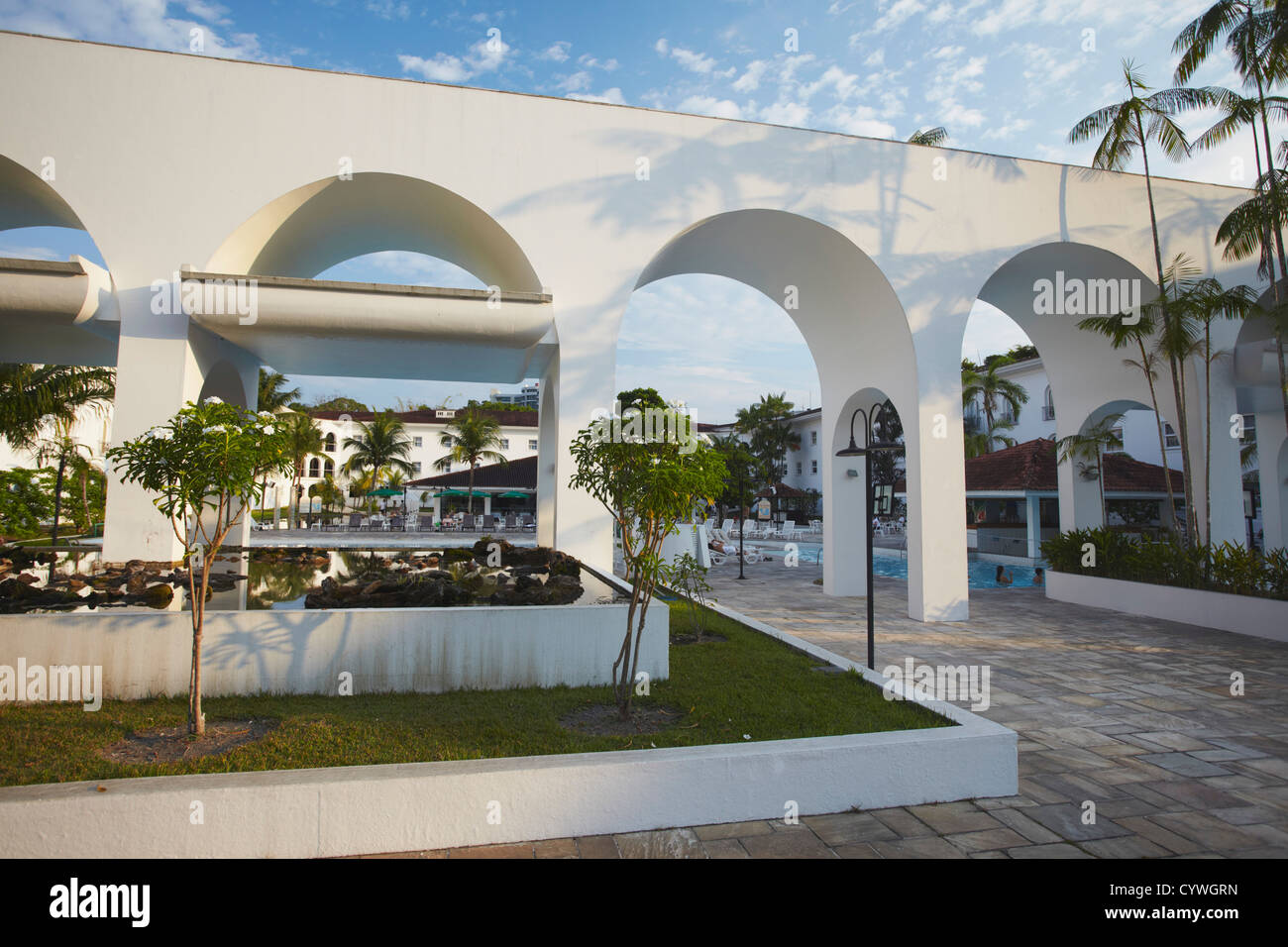 Pool area of Hotel Tropical, Manaus, Amazonas, Brazil Stock Photo