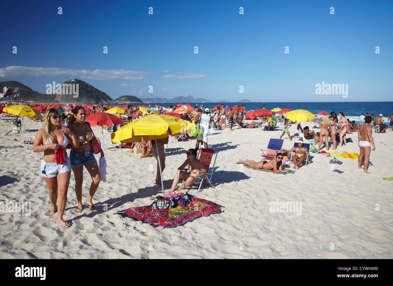 Copacabana beach, Rio de Janeiro, Brazil Stock Photo