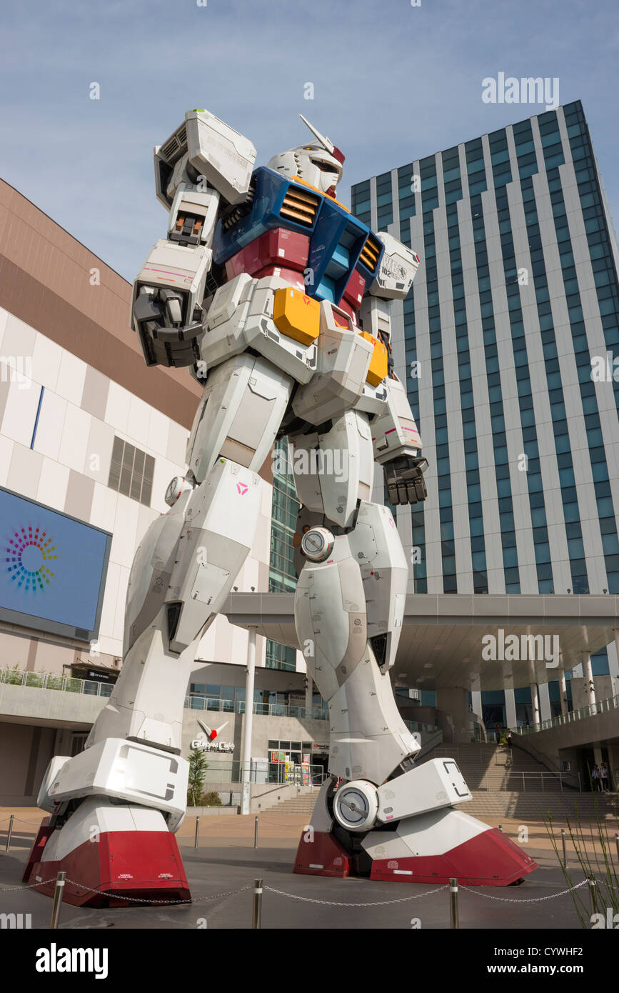 An 18 meter full scale model of the Gundam robot from the Japanese anime  series at Diver City Odaiba Tokyo Japan Stock Photo - Alamy