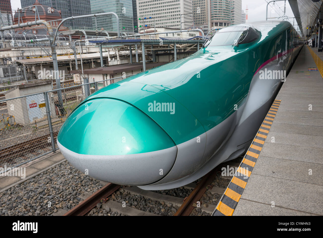 The new Hayabusa Shinkansen Train Tokyo Station Japan Stock Photo - Alamy