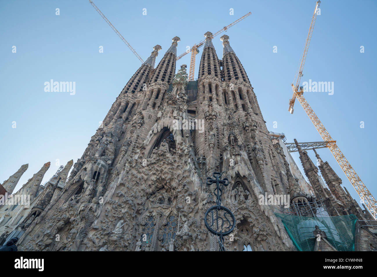 Facade of Basilica of Sagrada Familia,by Antoni Gaudi,Barcelona Stock ...