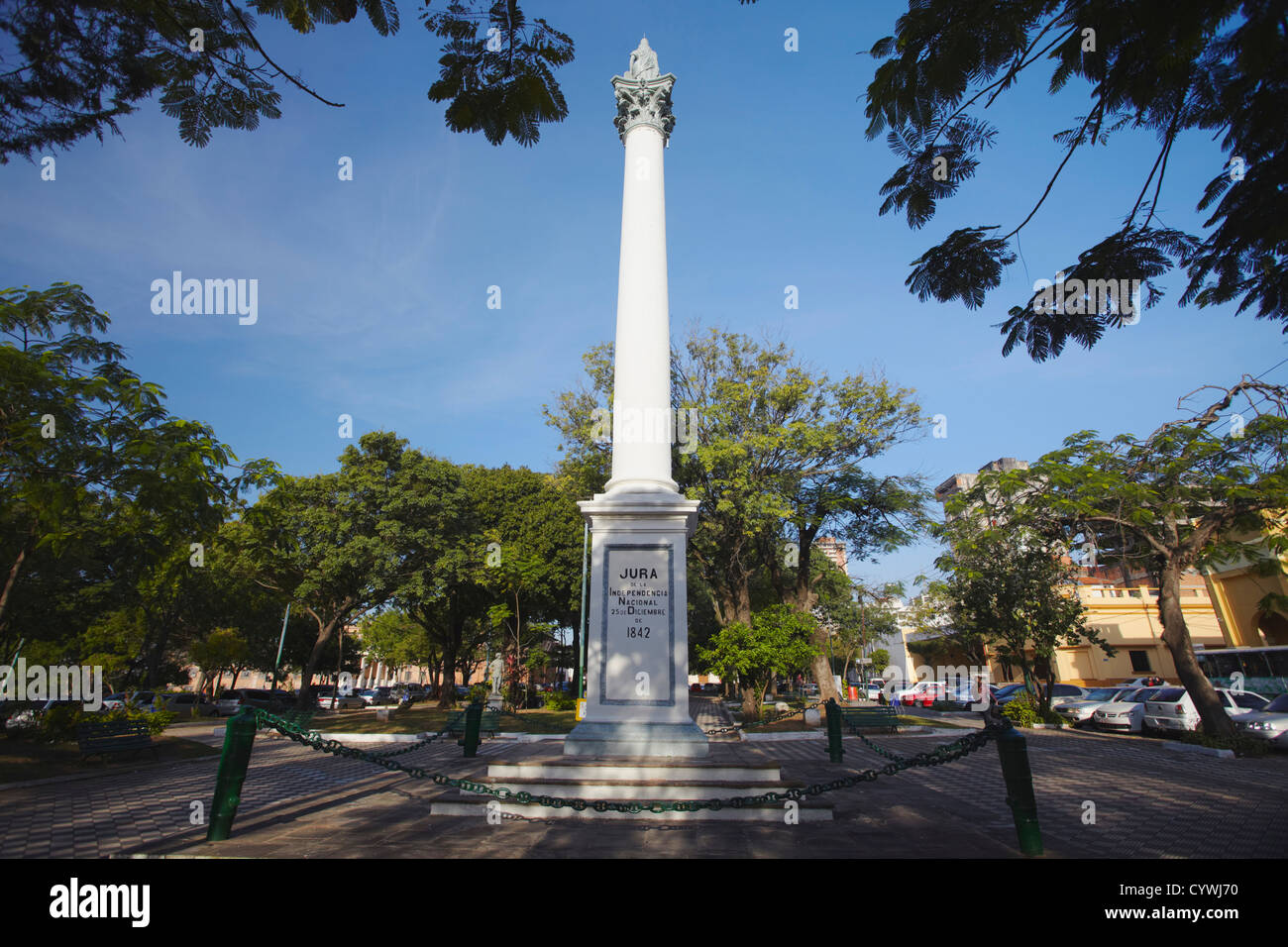 Monument in Plaza Constitution, Asuncion, Paraguay Stock Photo