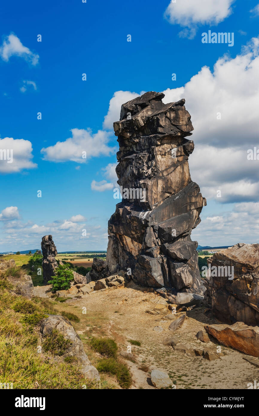 Germany Devil Rocks The Teufelsmauer (Devil's Wall) is a rock formation made of hard ...