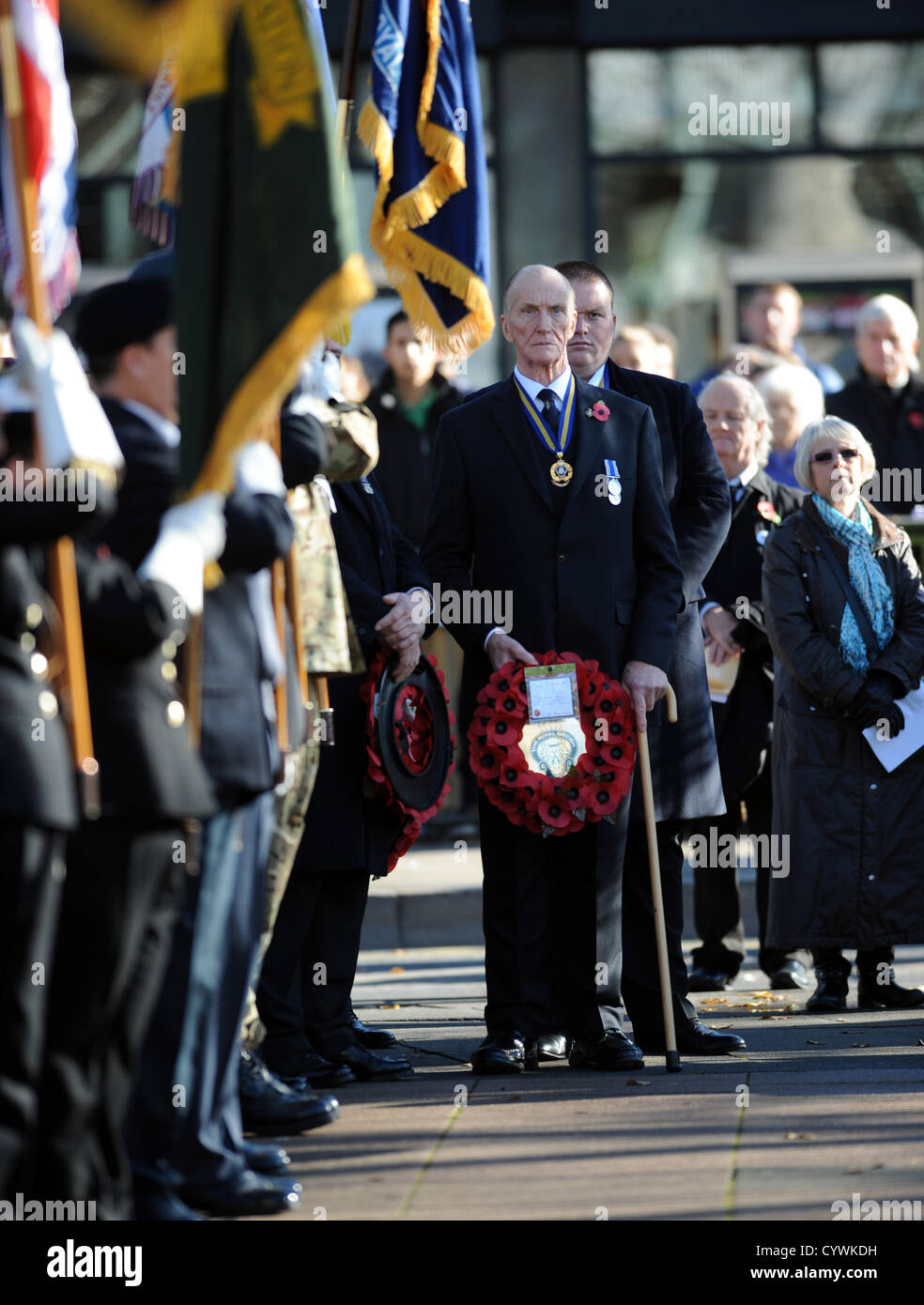 Brighton, UK. Sunday 11th November 2012. Veterans lay wreaths at the ...