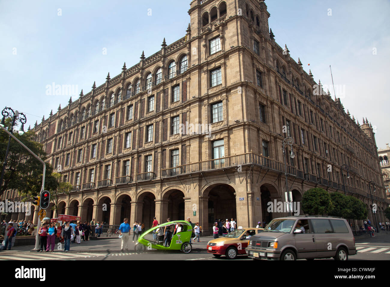 Governmental Buildings around the Zocalo in Mexico City Stock Photo