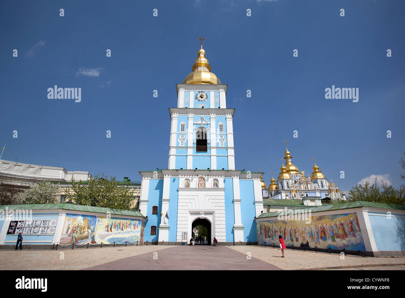St Michael's golden domed monastery. Stock Photo