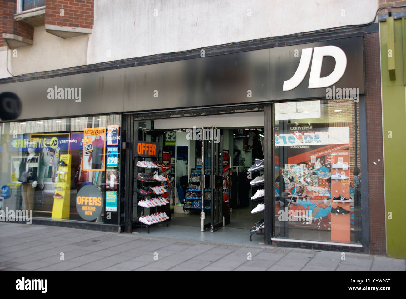 J D Sports high street retailers Worthing West Sussex UK Stock Photo