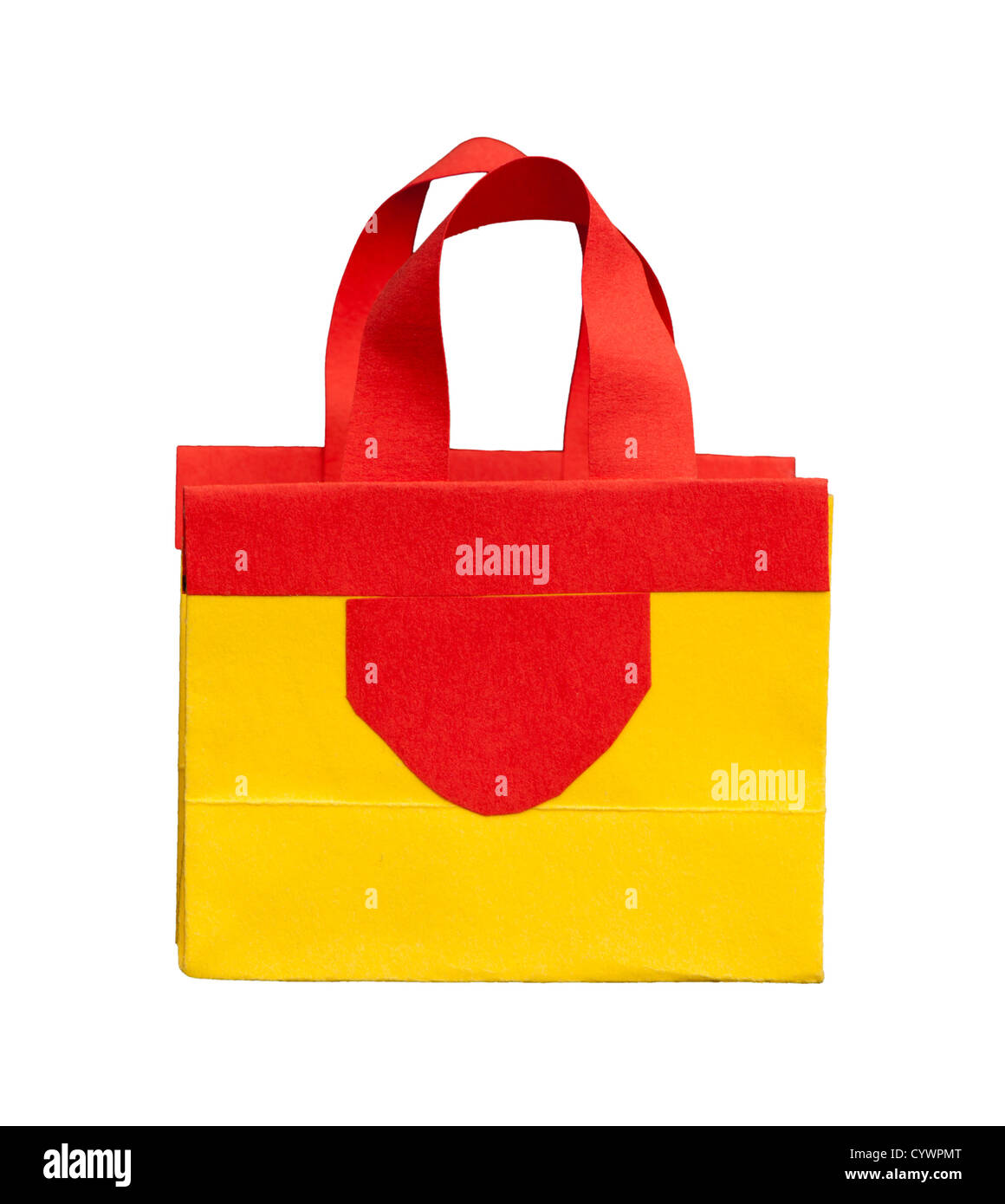 Yellow And Red Shopping Bag Stock Photo Alamy