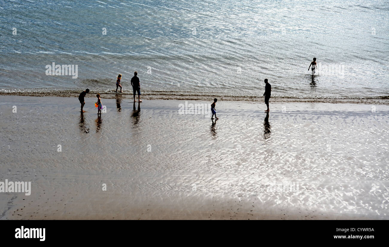 people on the beach Scarborough north Yorkshire england uk Stock Photo