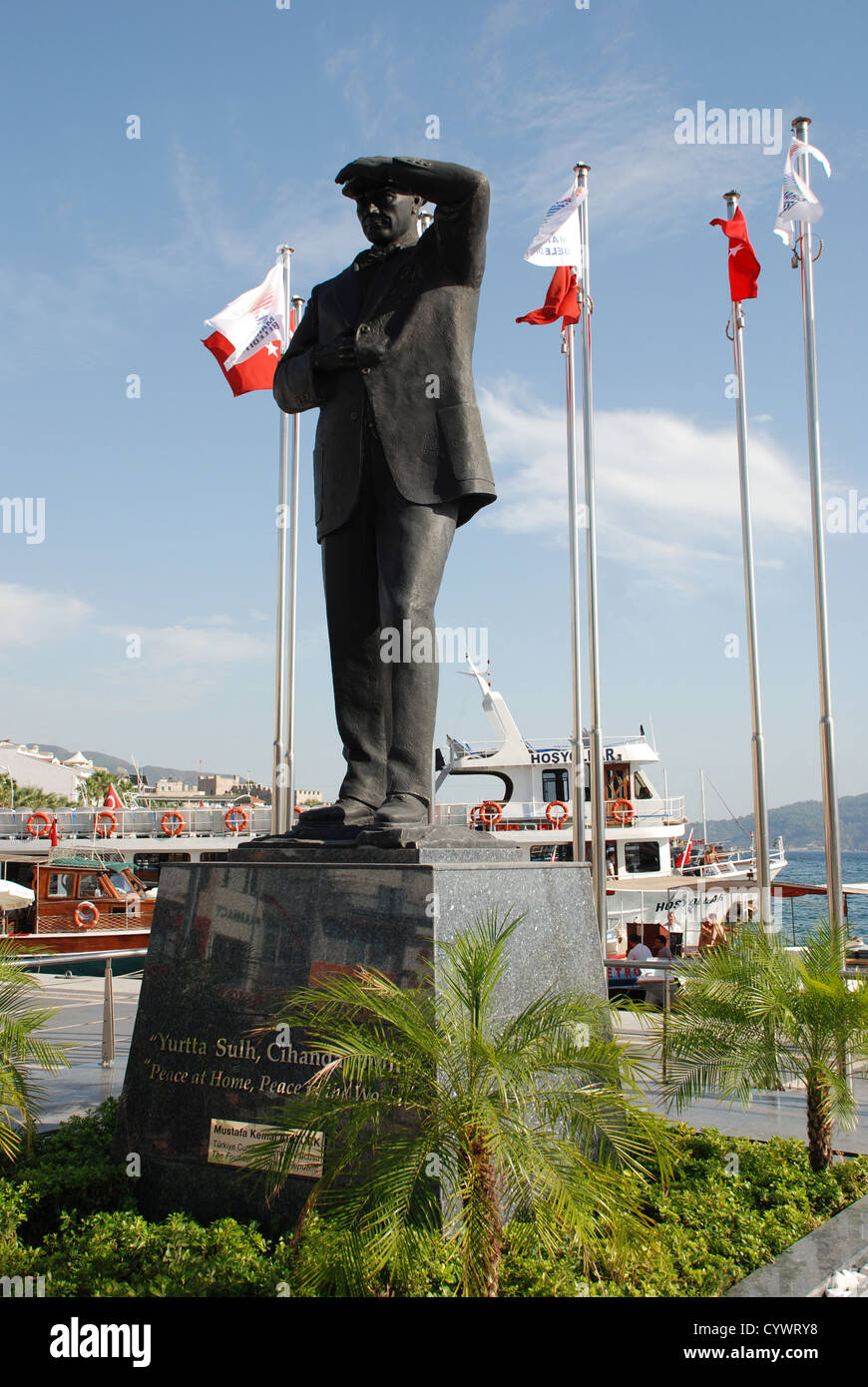Statue of Ataturk, Marmaris, Turkey Stock Photo Alamy