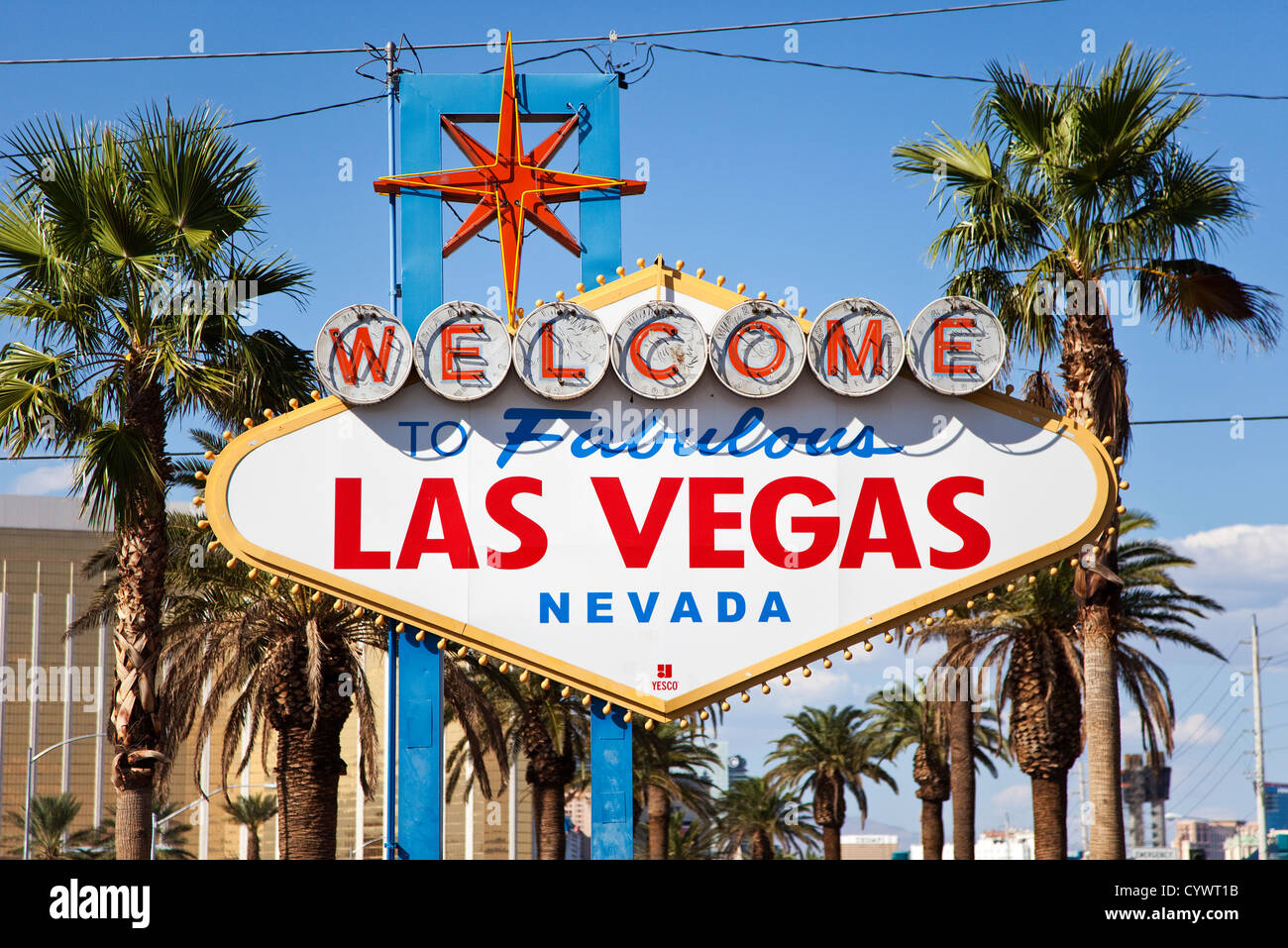 The Famous Welcome to Las Vegas Sign Stock Photo