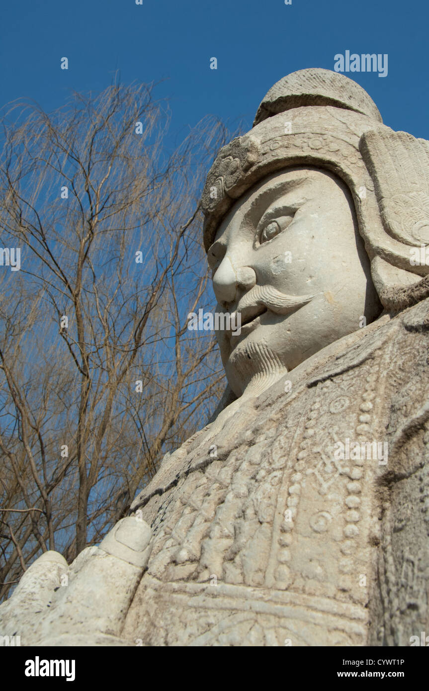 China, Beijing. Changling Sacred Way (aka Ming Tombs, God Street, The Shendao, Shianling). Stock Photo