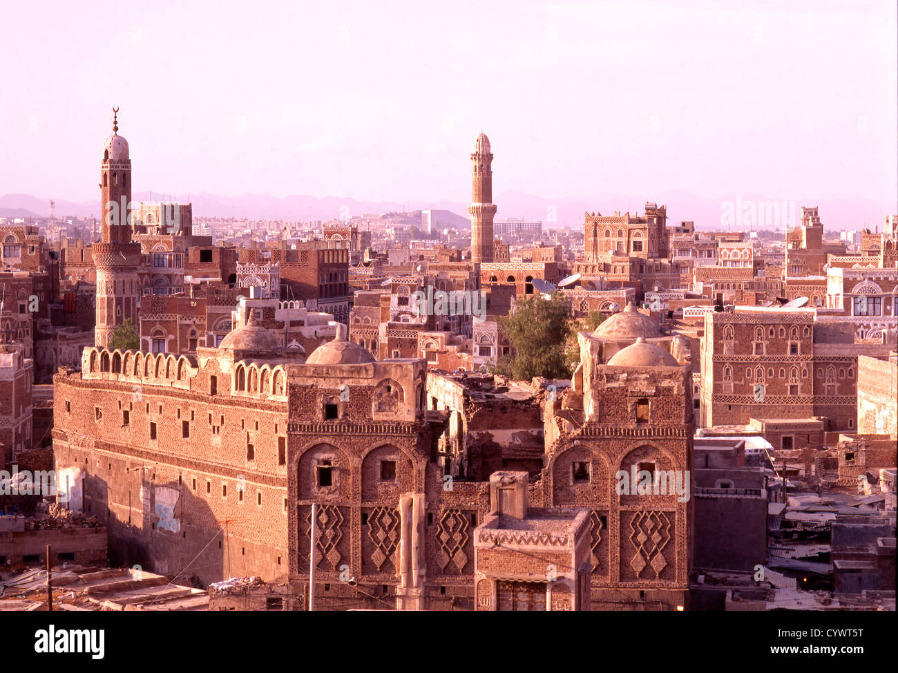 Yemen, Sana'a, skyline, general view Stock Photo Alamy