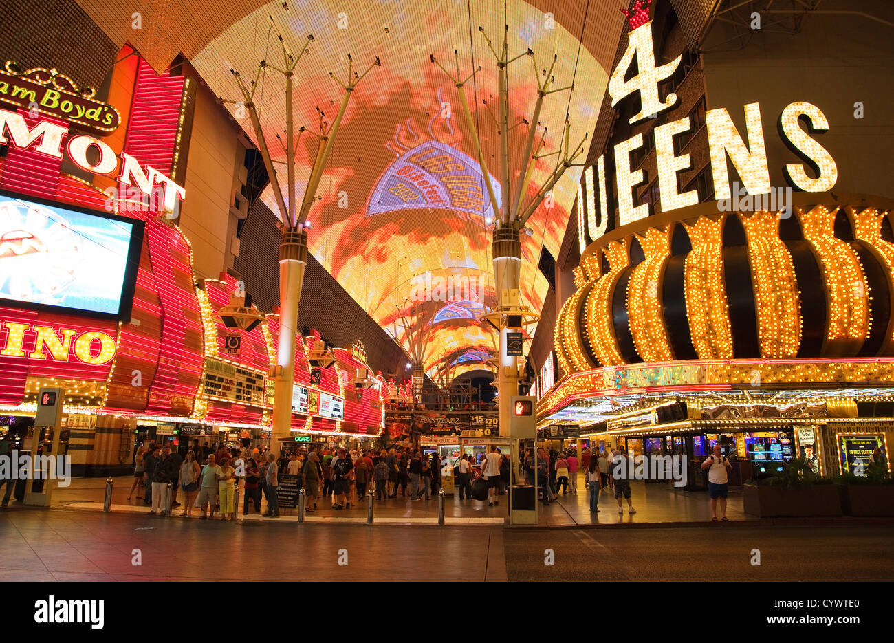 Fremont Street Experience, Las Vegas Stock Photo