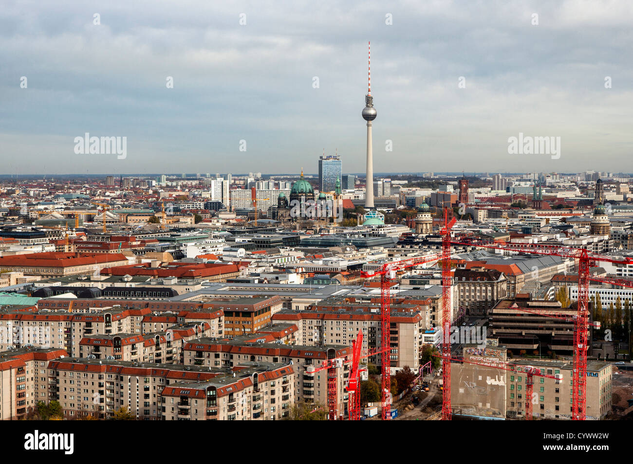 Aerial view of Berlin from the Panoramo point at Potsdamer Platz