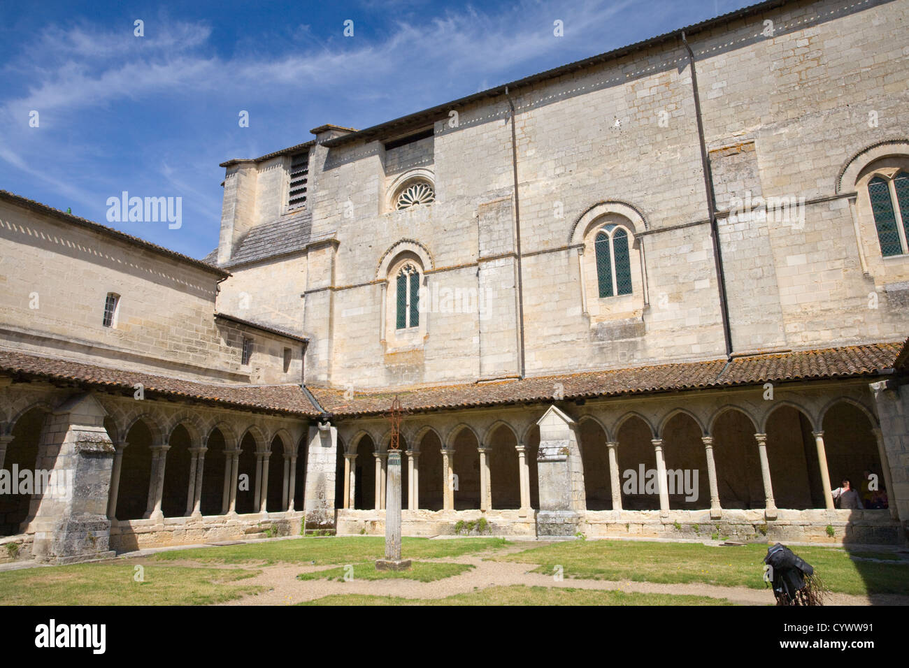 Cloister of the Eglise Collegiale in Saint-Emilion, Gironde, France Stock Photo